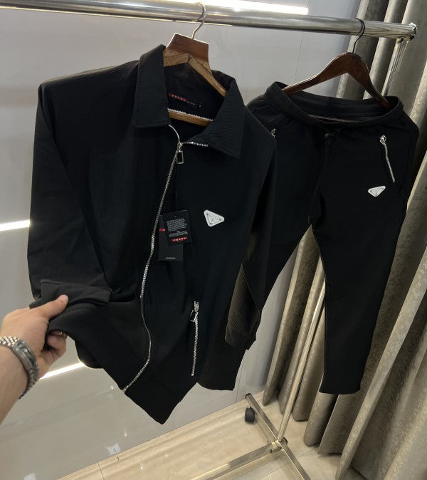 Prada Milano Steel logo Imported premium tracksuit