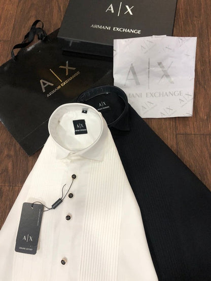 Armani Exchange Taxido Design Shirt With Premium Box Packing