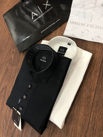 Armani Exchange Taxido Design Shirt With Premium Box Packing