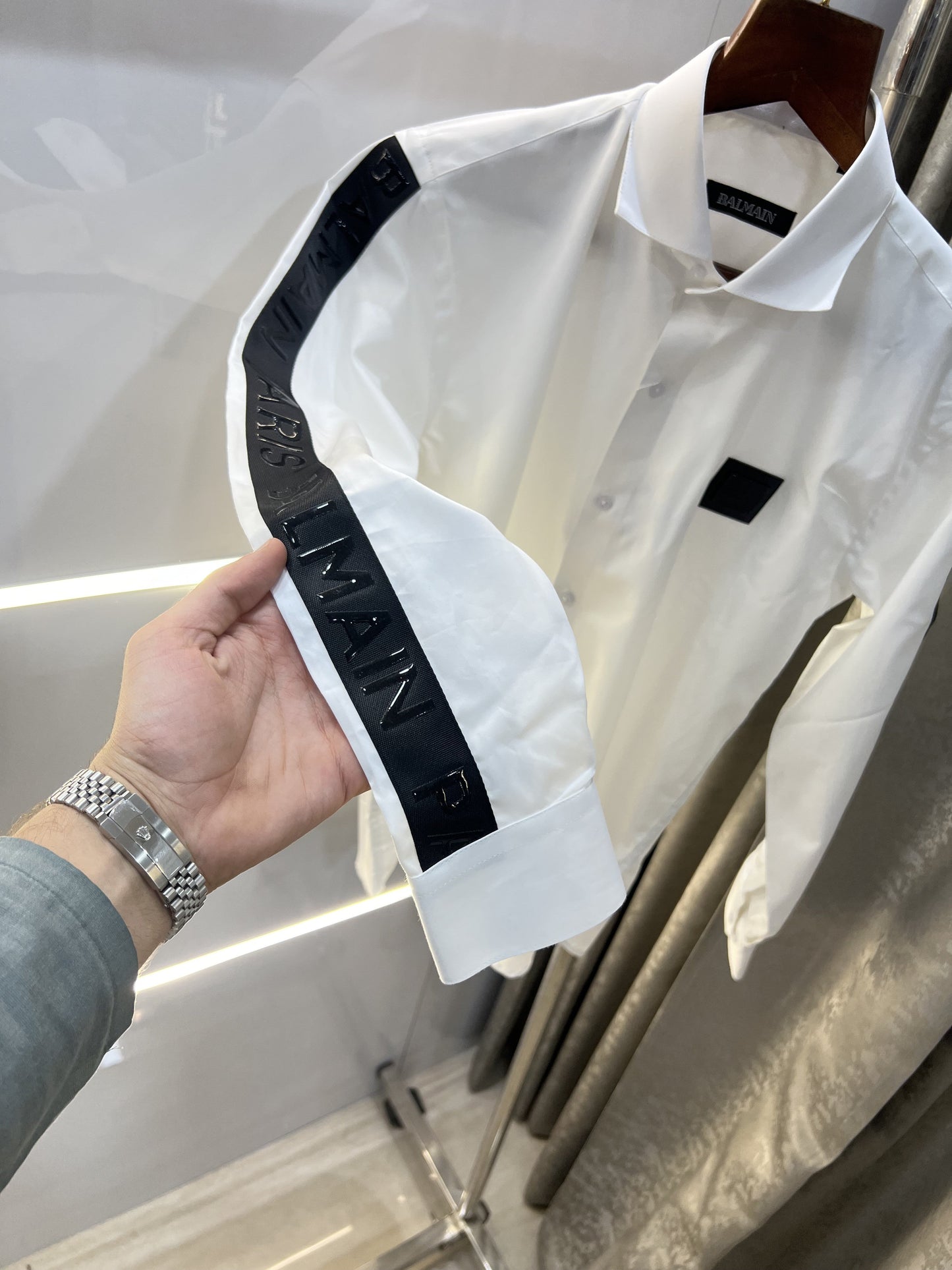 Balmain Paris Hand Patch Work Shirt With Premium Box Packing