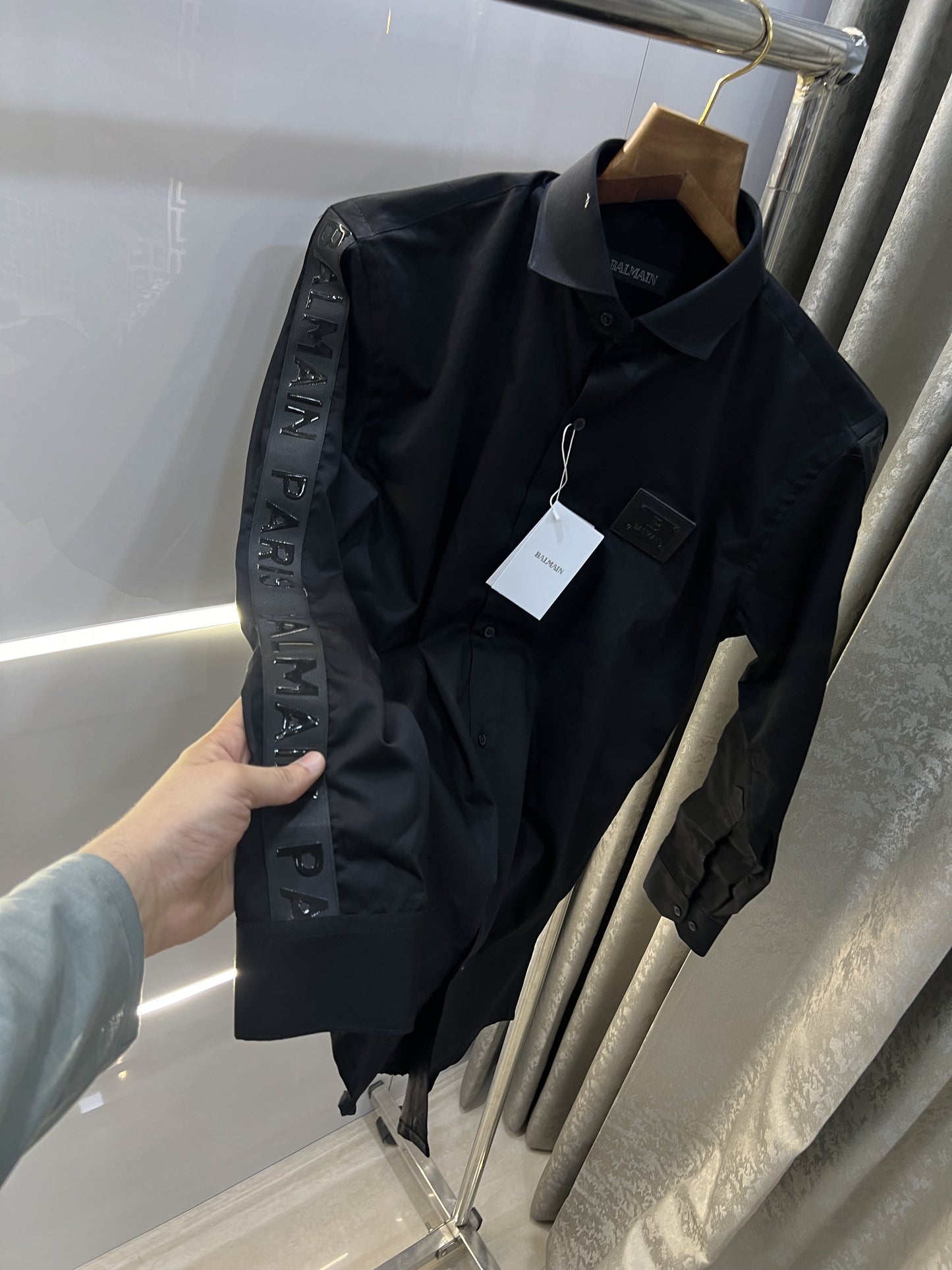 Balmain Paris Hand Patch Work Shirt With Premium Box Packing