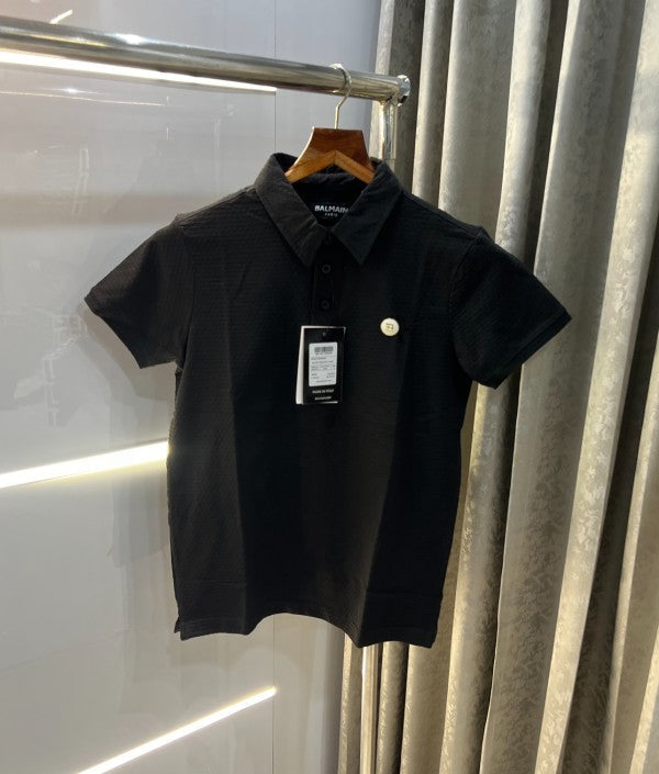 Balmain Paris Steel Logo Designer Imported Polo T-Shirt