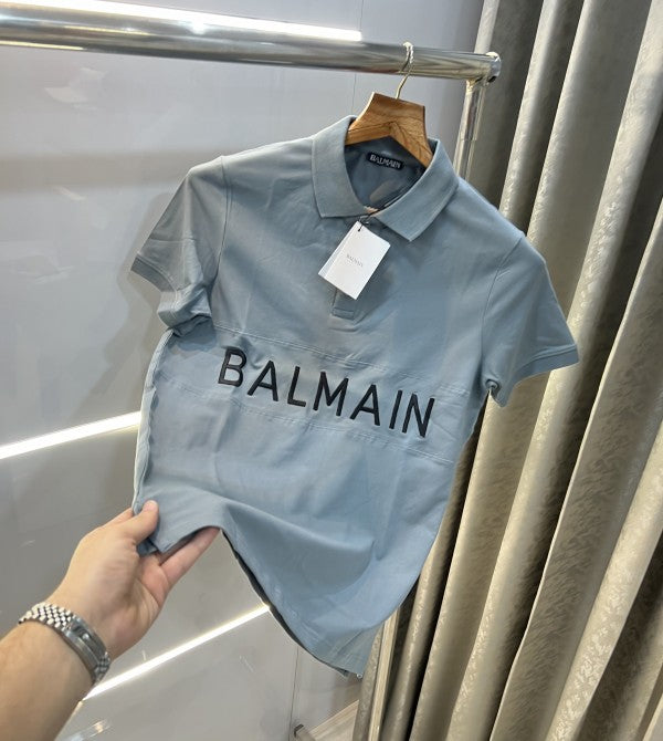 Balmain Paris Embroidery Work Premium Polo T-Shirt