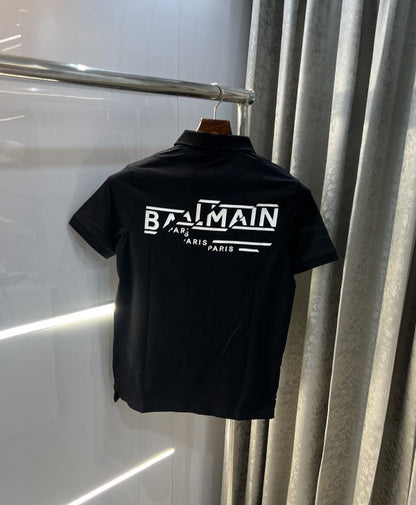 Balmain Paris Embroidery Work Premium Polo T-Shirt