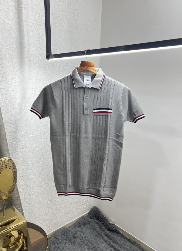 Zara Knitted Premium Classic Polo T-Shirt