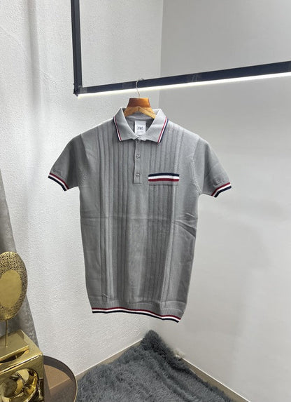 Zara Knitted Premium Classic Polo T-Shirt