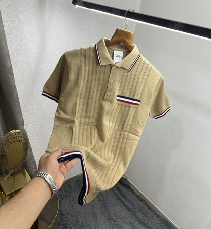 Zara Knitted Premium Classic Polo T-Shirt