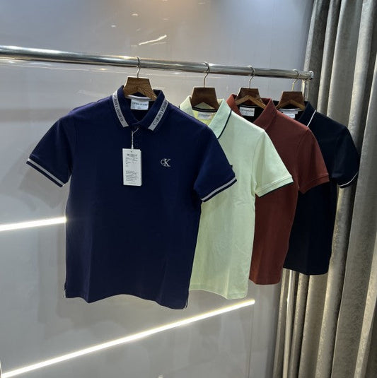 Calvin Klein Patch Logo Premium Polo T-Shirt