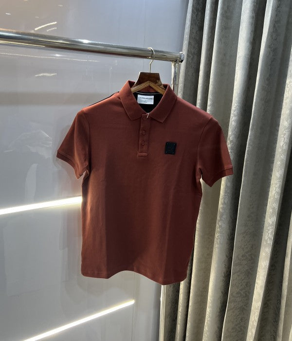 Calvin Klein Patch Logo Premium Polo T-Shirt