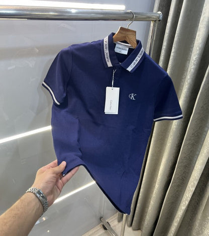 Calvin Klein Patch Logo Premium Polo T-Shirt