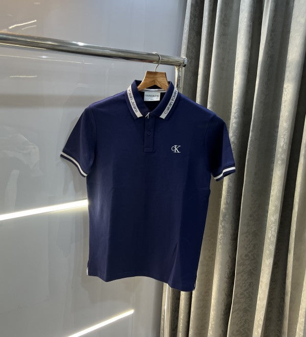 Calvin Klein Patch Logo Premium Polo T-Shirt