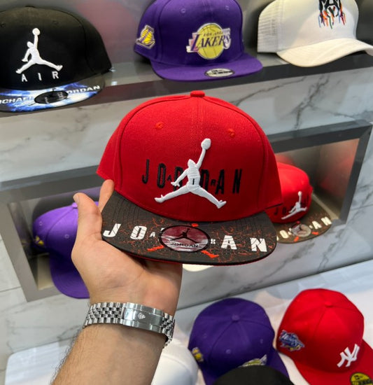 Air Jordan Red Embroidery Logo Imported Cap