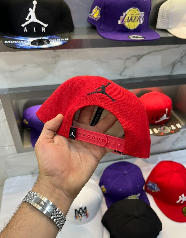 Air Jordan Red Embroidery Logo Imported Cap