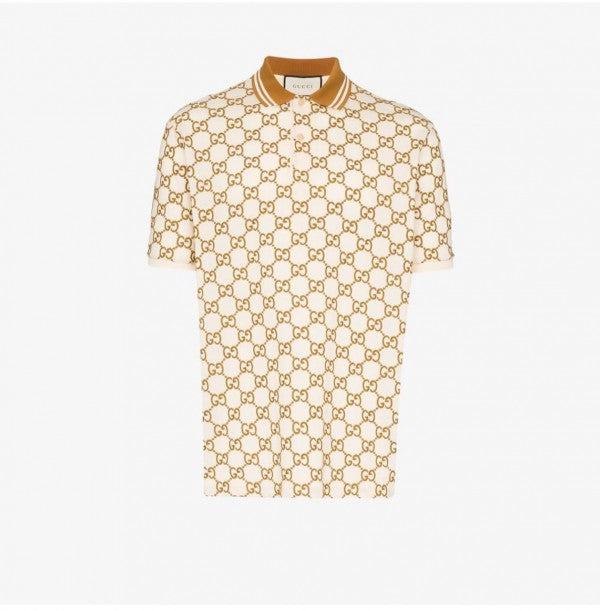 Gucci Monogram Print Imported Premium Polo T-Shirt