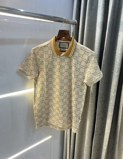 Gucci Monogram Print Imported Premium Polo T-Shirt