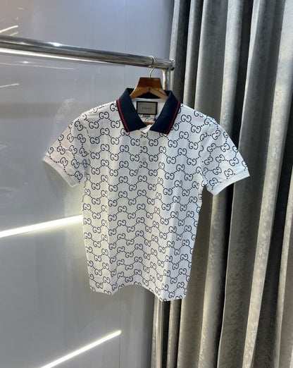 Gucci Monogram Print Imported Premium Polo T-Shirt