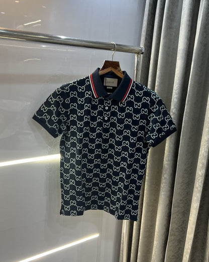 Gucci Monogram Print Imported Premium Polo T-Shirt