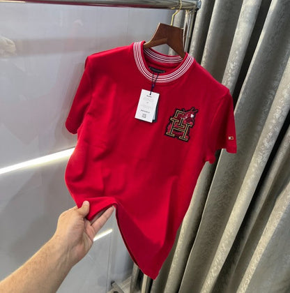 Tommy Hilfiger Logo Print Premium Polo T-Shirt