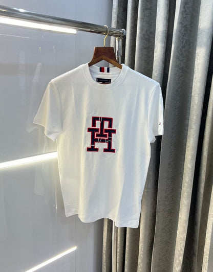 Tommy Hilfiger Logo Print Premium Polo T-Shirt