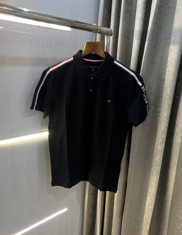 Tommy Hilfiger Logo Print Premium Polo T-Shirt