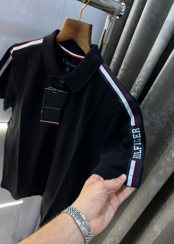 Tommy Hilfiger Logo Print Premium Polo T-Shirt