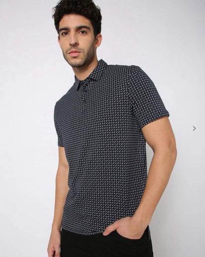 Armani Exchange  All Over Printed Premium Polo T-Shirt