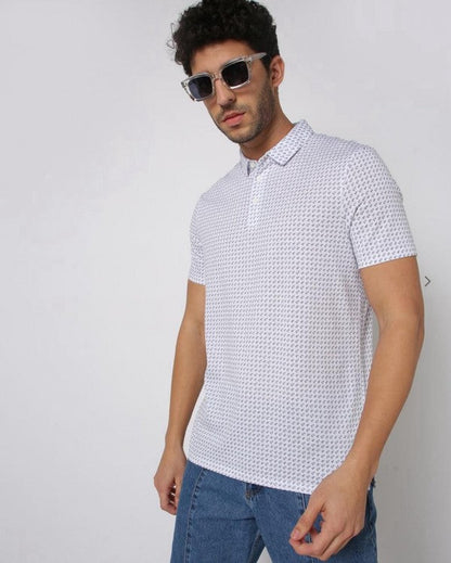 Armani Exchange  All Over Printed Premium Polo T-Shirt