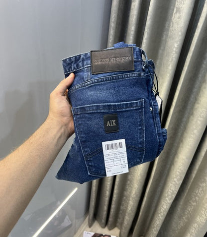 Armani Exchange Logo Patch Imported Hyperflex Denim