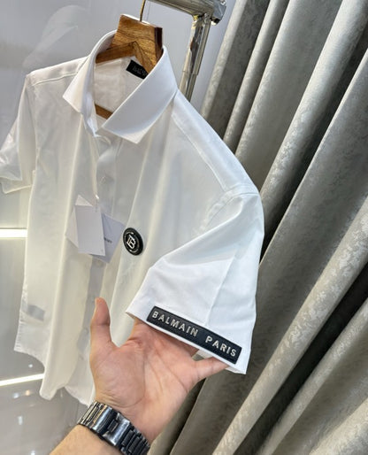 Balmain Paris Steel Logo Shirt With Premium Box Packing