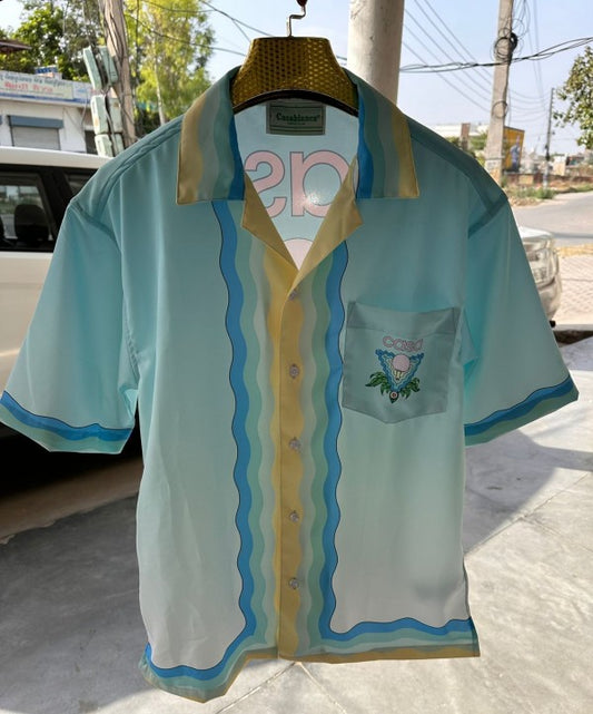 Casablanca All Over Printed imported half shirt