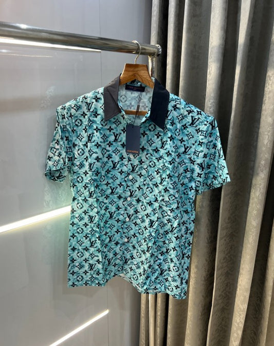 Louis Vuitton All Over Printed Imported Premium Half Shirt