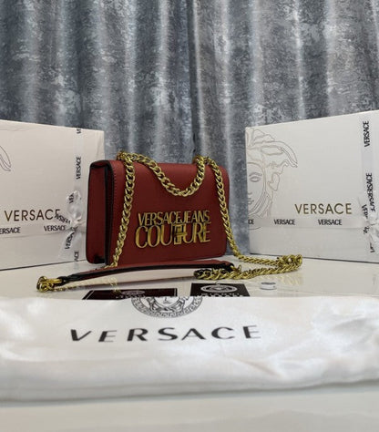 Versace Jeans Couture Saffiano Lock Crossbody Bag