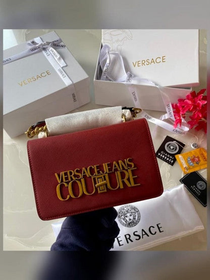 Versace Jeans Couture Saffiano Lock Crossbody Bag