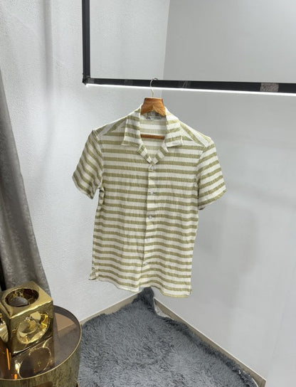 Zara Stripes Premium Relax Fit Half Shirt