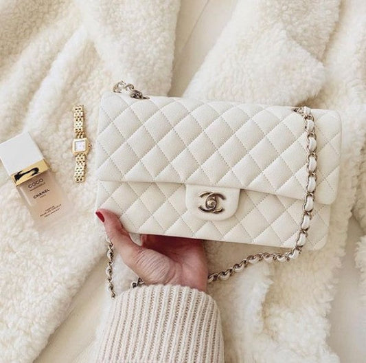 Chanel Classic Flap Bag Quilted Gold tone Jumbo Shoulder Bag