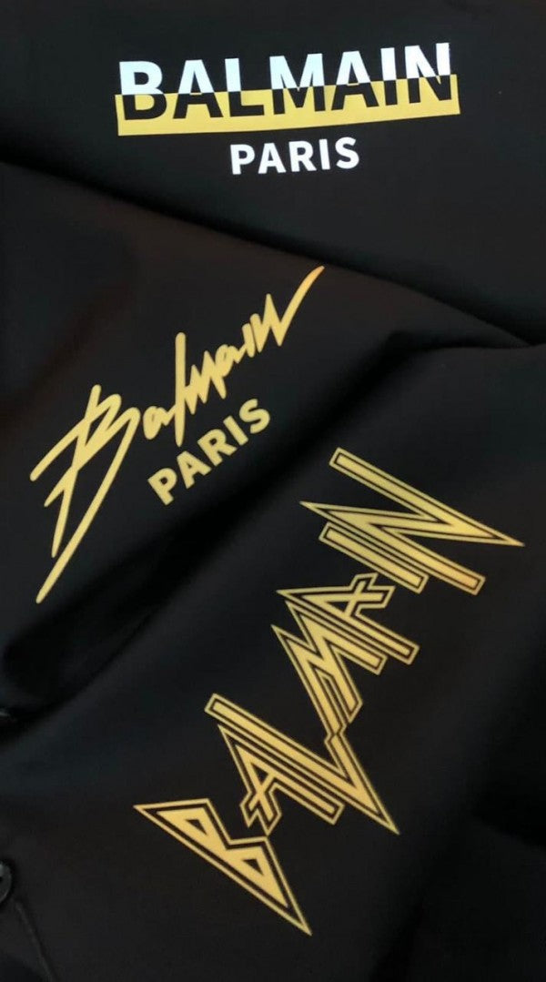 Balmain Paris Black 1 Premium Shirt With Carry Bag