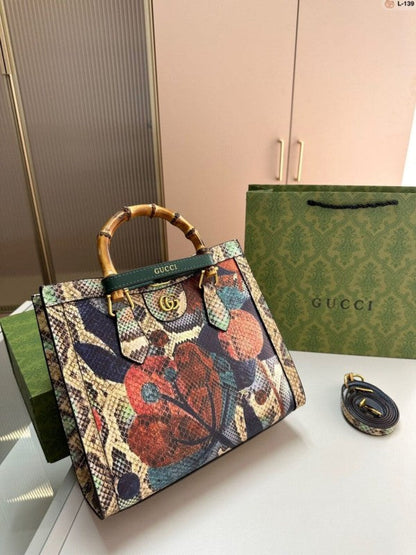 Gucci GG Diana Python Premium Tote Bag