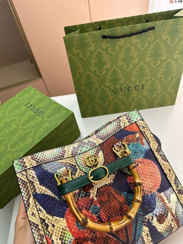 Gucci GG Diana Python Premium Tote Bag