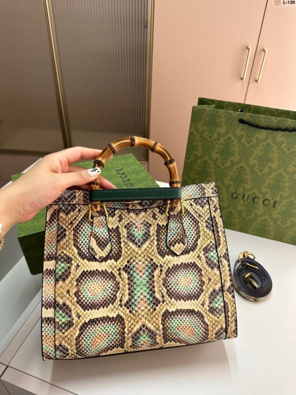 Gucci GG Diana Python Premium Tote Bag