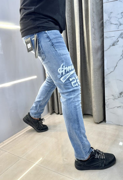 Amiri Embroidery Work Imported Hyperflex Denim