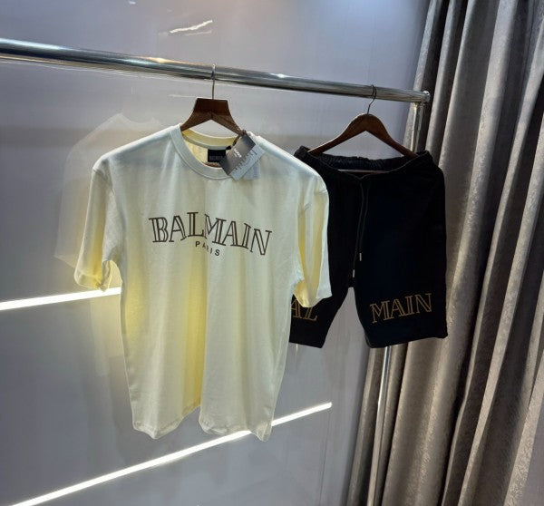 Balmain Paris Logo Print Imported Oversized Cord Set