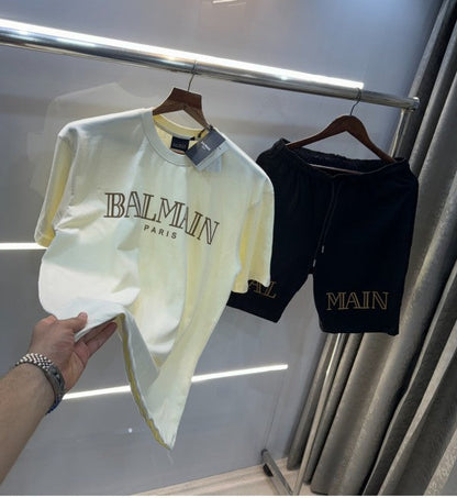 Balmain Paris Logo Print Imported Oversized Cord Set