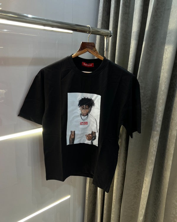 Supreme Logo Print Imported Oversized T-Shirt