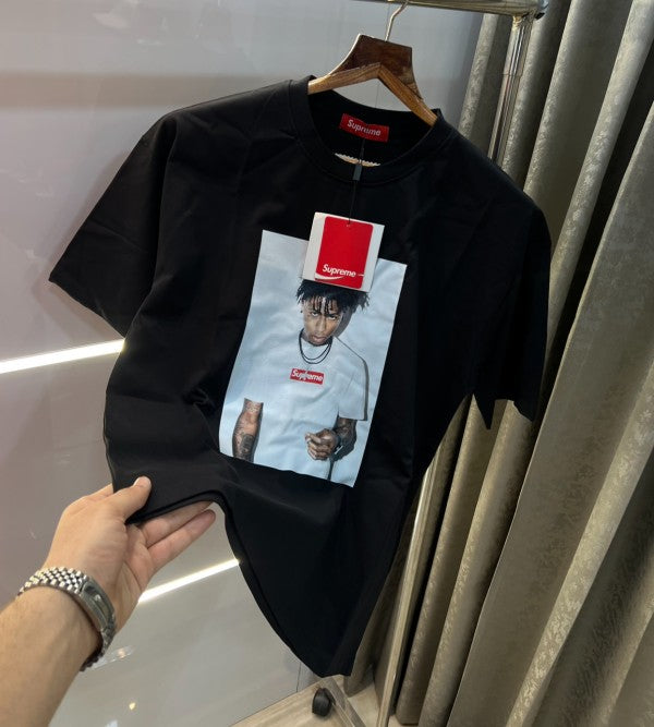 Supreme Logo Print Imported Oversized T-Shirt