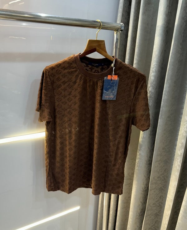 Louis Vuitton Embossed Monogram Print Imported T-Shirt