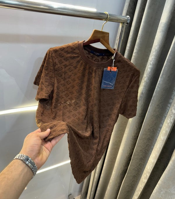 Louis Vuitton Embossed Monogram Print Imported T-Shirt