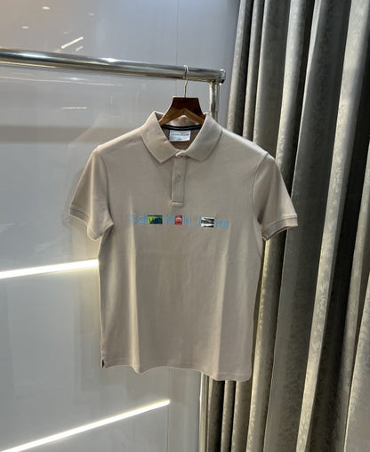 Calvin Klein Logo Print Premium Polo T-Shirt