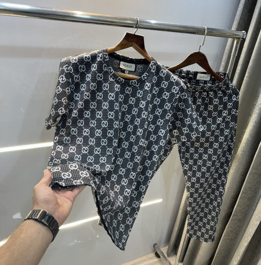 Gucci Monogram Imported premium Tracksuit With Carry Bag