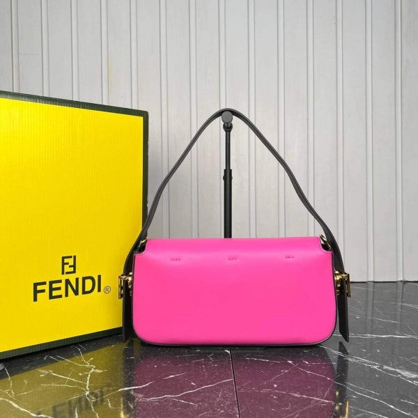 Fendi Baguette Twist Premium Shoulder Crossbody Bag & Dust Bag With 2 Belts