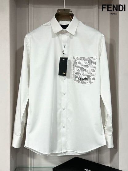 Fendi Pocket Logo Shirt With Premium Box Packing